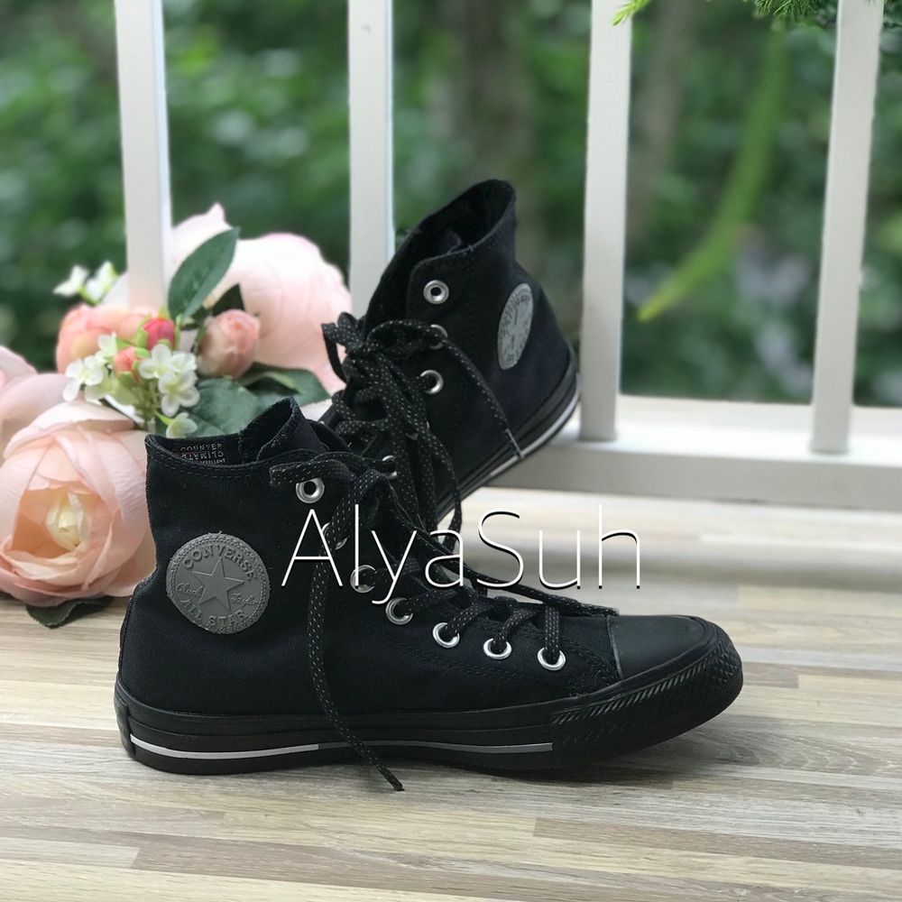 NWT Converse Shield Canvas HI Black W AUTHENTIC - Picture 2 of 7